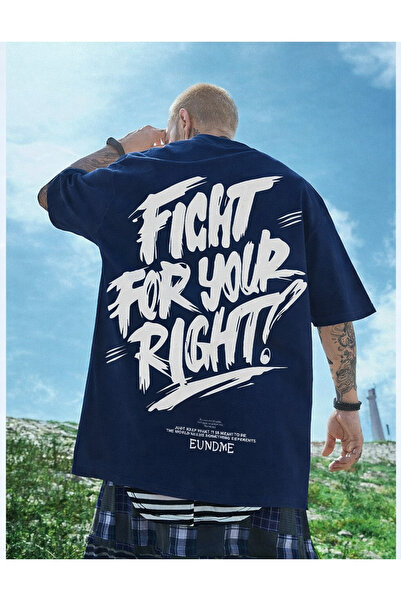 CLASSY.MODA Unisex Crew Neck Back Lettering Printed Streetwear Oversized T-Shirt