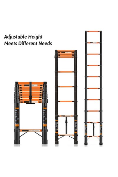 Sumkyle 3.5M Telescoping Ladder - Portable Extension Folding Ladder, Multi-Purpose Compact Ladder
