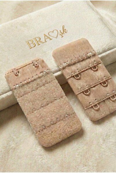 BRAşk 2 Kancalı (2 Kopçalı) Sütyen Uzatıcı Agraf - Bej / Ten Rengi Sütyen Ark...