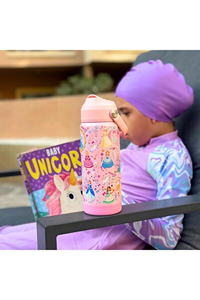 OCEANIC 550ml Kids Premium Stainless Steel Water Bottle with Straw