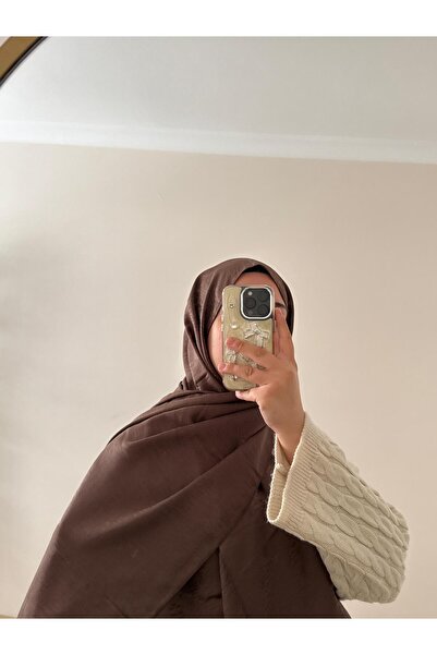 Karfa Scarfs Şal & Eşarp Modern Desenli Kahverengi Jakar Şal – Tok Duruşlu, K...