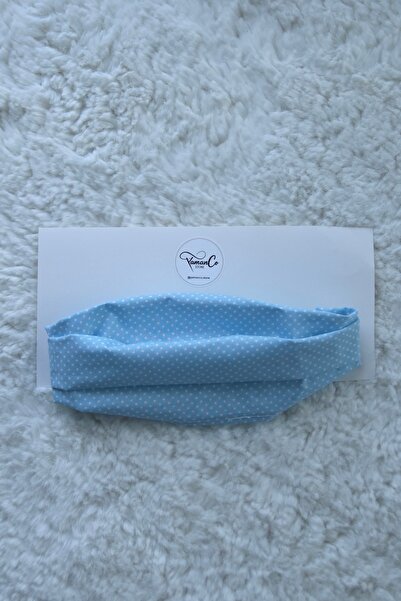 YamanCo Store Puantiye Desenli Lastikli Klasik Bandana (Poplin)