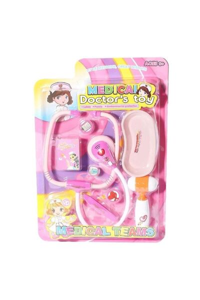 Genel Markalar Birlik Oyuncak Kartelada Işıklı Sesli Doktor Seti Pembe 66001C-16
