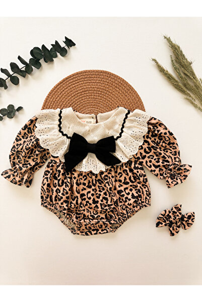 daisybelluna AMELİA leopar desenli kız bebek romper