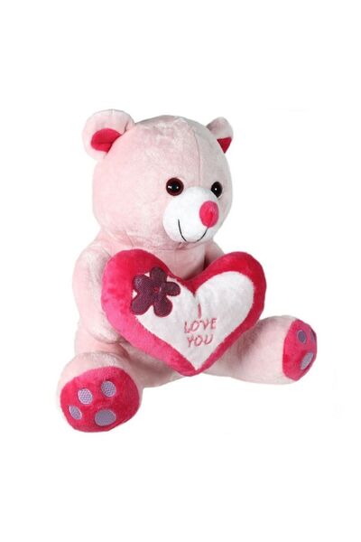 Besay Toys Gran Toys Big Bear with Heart 50 cm Fk-43-Pink
