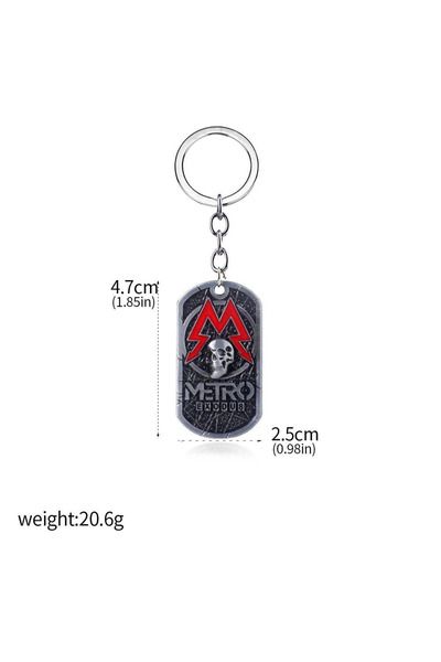 Miniso سلسلة مفاتيح لعبة مترو إكسودوس 2033 K00358، تحمل شعار سبارتان رينجرز، ...