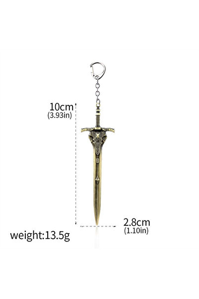 Miniso سلسلة مفاتيح لعبة دارك سولز K00411-0214، تتضمن: درع فارس الشمس، سيف أو...