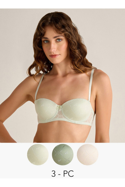 FAV Balconette Bra Medium Coverage - Pack of 3