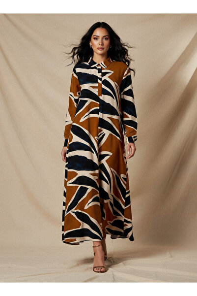 Iconic Printed Shirt Dress with Collar