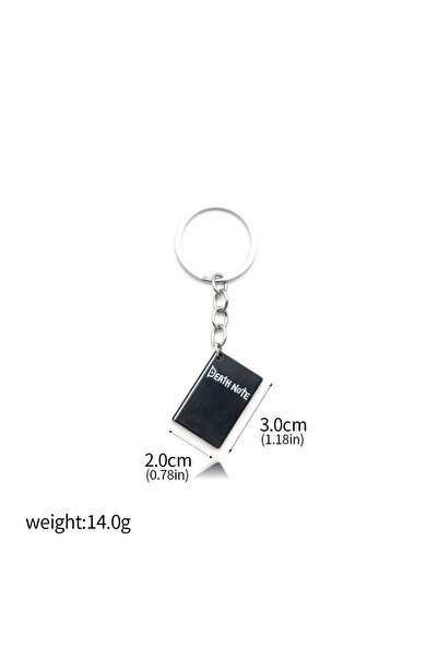 Miniso K00709 Anime Death Note Keychain Double L Black Notebook Pendant Key C...