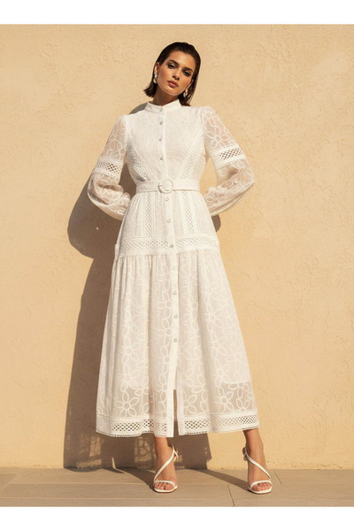 2Xtremz فستان ماكسي بقصة حرف A مع حزام