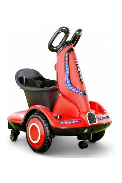 niyazi سكوتر كهربائي للأطفال، يدور 360 درجة، بأربع عجلات، ومحرك مزدوج، مع موس...