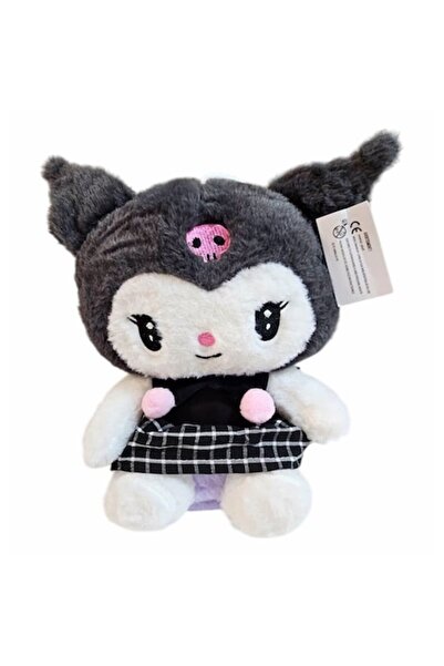 OEM Jucărie de pluș Kuromi - violet și negru, cu sunet, 20 cm