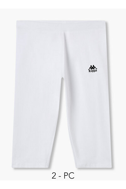 Kappa عبوة من قطعتين من الليغينغز المطاطية بطول الركبة بتصميم شعار