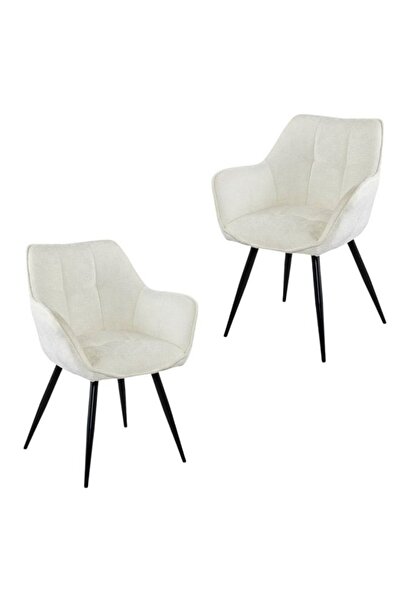 smart home 2 Pcs Modern Velvet Dining Chairs with Curved Barrel Armchair Desi...