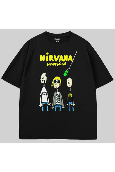 Crazy Нирвана Nevermind Гръндж Овърсайз тениска