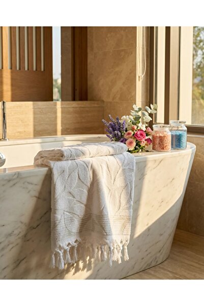 serelya منشفة حمام مكونة من قطعتين - 90x145 سم، 350 جرام، 100% قطن