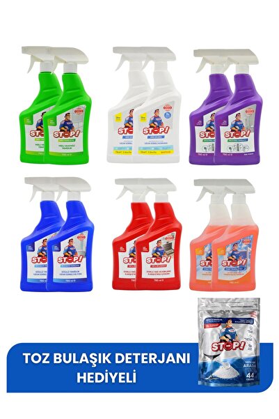 STOP Forte Temizlik Paketi - 12'li Set (Toz Bulaşık Deterjanı Hediyeli)