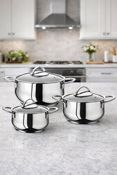 COCİNERO 1032 Güveç Çelik 6 Parça Tencere Seti
