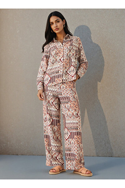 FAV Coord Set with Shirt & Wide Leg Pants