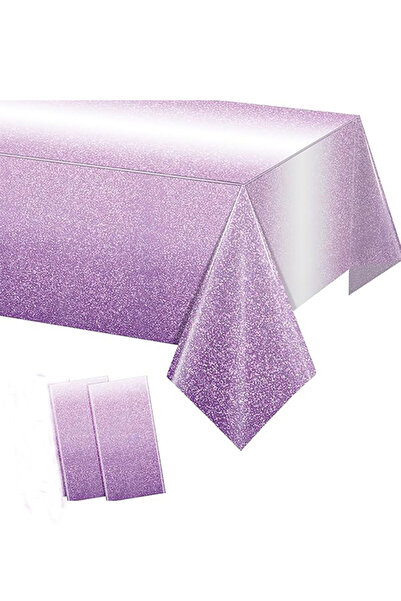 Generic 2 Pack Rectangular Disposable PE Tablecloth Plastic Tablecloths For B...