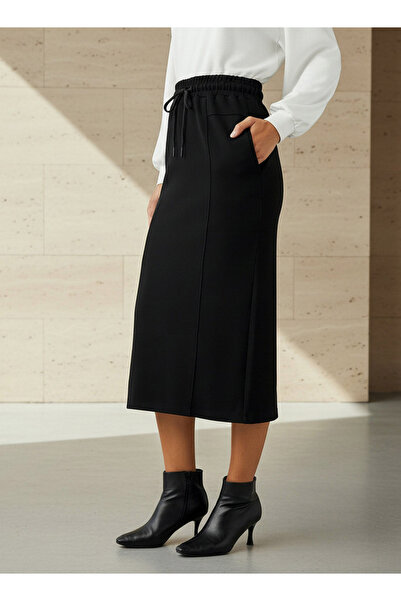 2Xtremz Midi Shift Skirt with Slit Detail