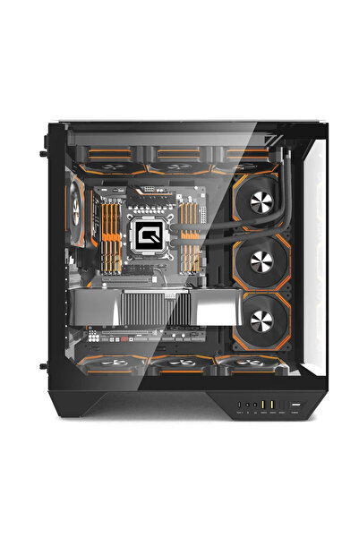 Quantum Gaming Proxima Siyah 4 Adet ARGB Fan 390mm VGA Temperli Cam ve Type-C...