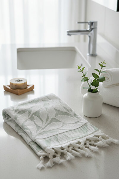 Comfort Craft 2-Piece Leaf Bath Towel - 90X145 Cm, 350 Gr, 100% Cotton