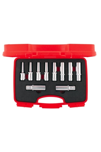 İzeltaş 1108 00 6010 1/2'' Altı Köşe Derin Lokma Takımı 10 Parça