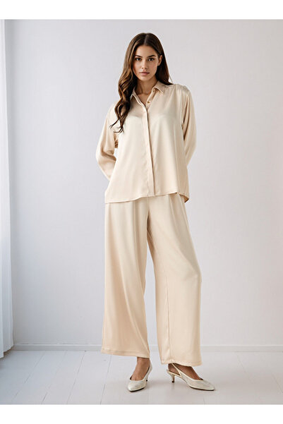 FAV Coord Set with Shirt & Wide Leg Pants