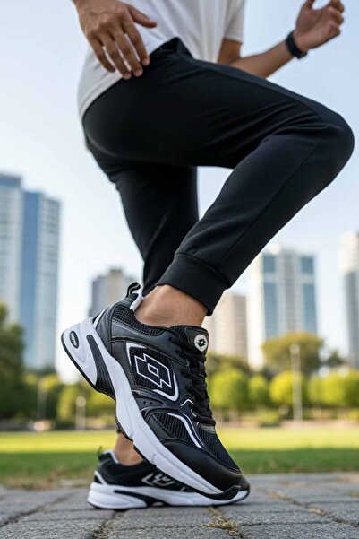 Lotto Pantofi sport casual pentru bărbați -negru-alb