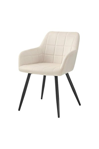 smart home Modern Velvet Upholstered Dining Chair with Metal Legs & Armchair ...