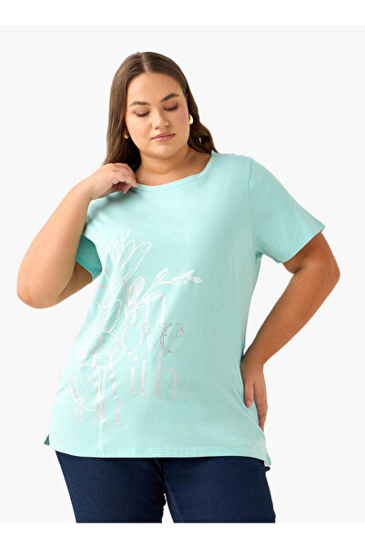 Ulla Popken Relaxed Fit T-shirt with Floral Print