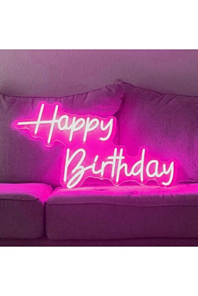 Slasa Happy Birthday LED Neon Sign 42x24 cm, Dimmable Wall Light for Party Decor