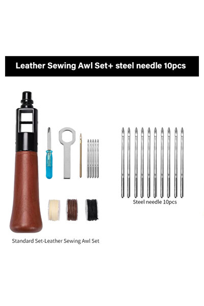 Choice6 Set A-10steel needle WUTA Leather Sewing Machine Awl Thread Kit Speed...