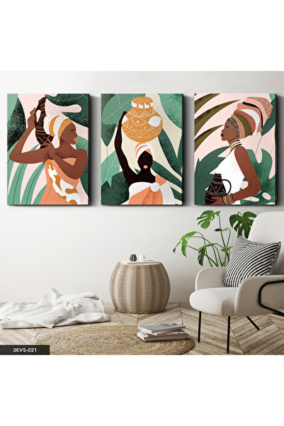 Evinemoda Pânză 3 bucăți femei africane - pictură pe pânză