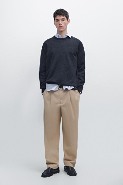 Massimo Dutti Bisiklet yaka merinos yünlü triko kazak