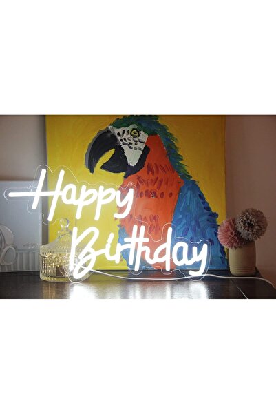 Slasa Happy Birthday LED Neon Sign 42x24 cm, Dimmable Wall Light for Party Decor