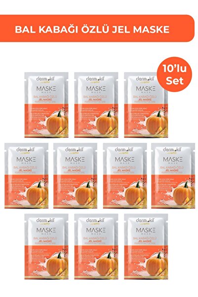 Dermokil Balkabağı Özlü Jel Yüz Maskesi 15 ml x 10 Adet