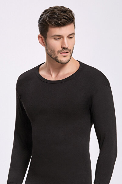 İlke قميص داخلي رجالي، شتوي، إنترلوك، بأكمام طويلة، 6 قطع