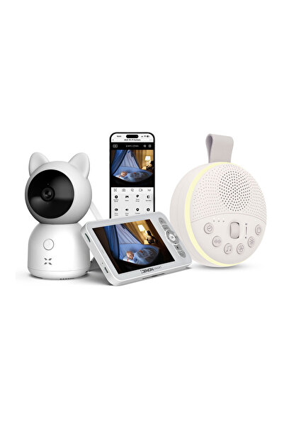 Xenon Smart Akıllı Monitörlü Bebek Kamerası ve Beyaz Gürültü Sesi Bebek Uyku ...