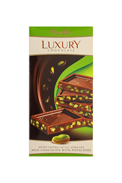 Beyoğlu Çikolata Luxury Antep Fıstıklı Tablet Çikolata 65 Gr.