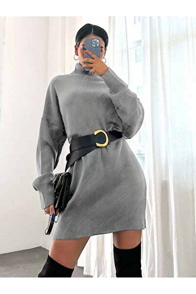 Get Crazy Turtleneck Mini Dress