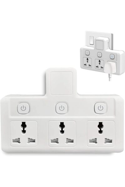 Hope محول طاقة متعدد المنافذ، مقبس شاحن حائط ثلاثي الاتجاهات متعدد المنافذ ال...