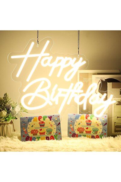 Slasa لافتة نيون LED لعيد ميلاد سعيد، مقاس 41 × 31 سم، مصباح جداري LED قابل ل...