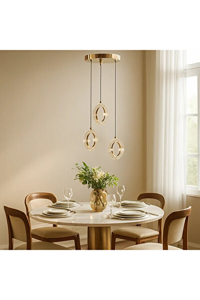 Humer علاقي مودرن ذهبي لون الانارة 3 اضاءات واط 25