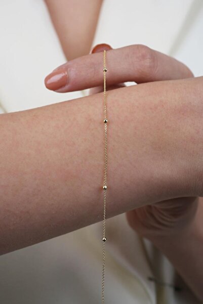 DİAMİNE PIRLANTA 8 Ayar Altın Mini Dorika Bileklik