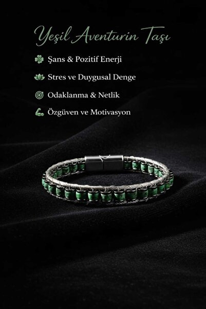 Beksy Accessory Doğal Taşlı Erkek Deri Bileklik – Hematit, Akik, Kaplan Gözü,...
