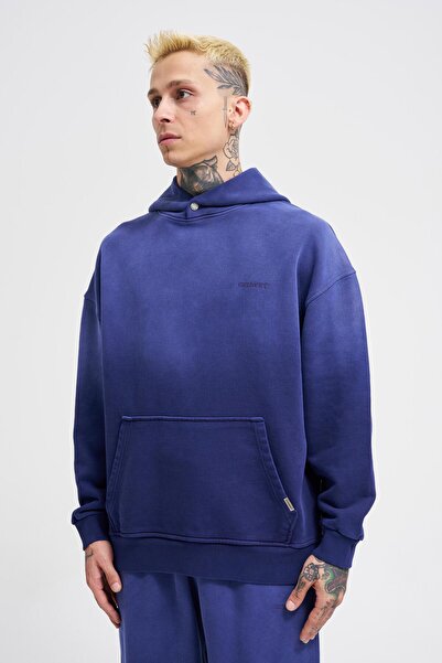 Machinist Men's Gradient Washed Hooded Sweatshirt Midnight Blue