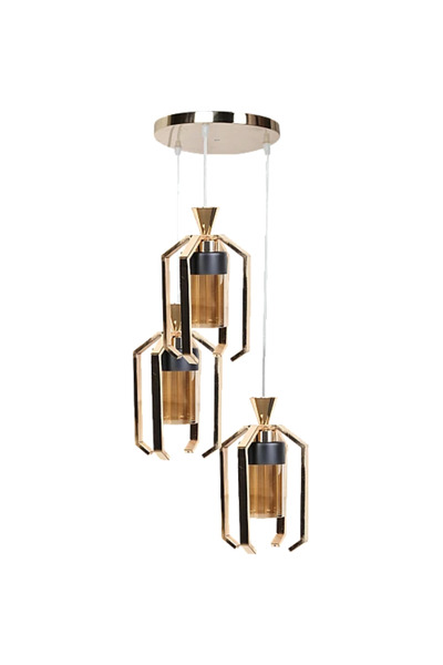 Humer علاقي مودرن ذهبي E27*3